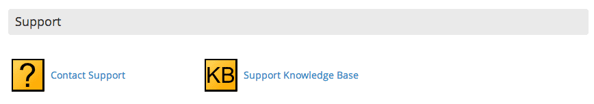 New cPanel icon links
